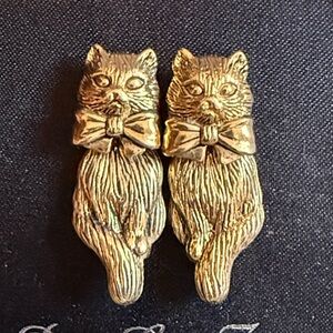 Vintage Avon detachable cat earrings